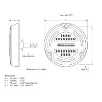 Underwater light bronze housing 6000 lumen HELLA MARINE Apelo A3 for boats