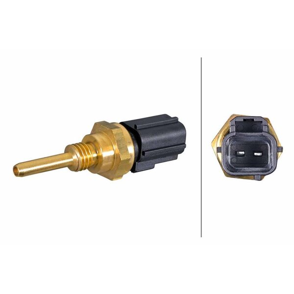 Coolant Temperature Sensor screwed 2-pin HELLA for MAZDA CX-9