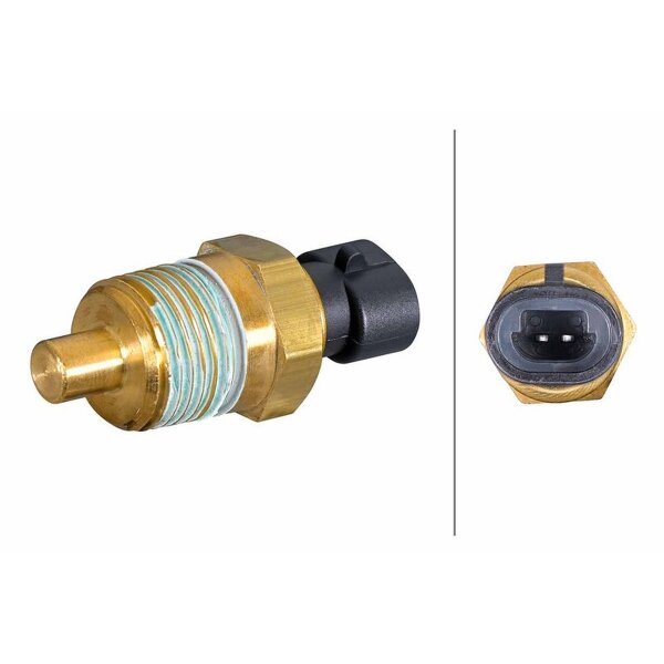 Sensor Kühlmitteltemperatur geschraubt 2-polig HELLA für u.a. CHRYSLER