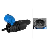 Waschwasserpumpe Scheibenreinigung 12 V Dualpumpe 2-polig HELLA für u.a. AUDI A6