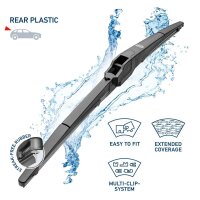 Wischblatt für freie Sicht beim Fahren hinten 400 mm Bügel HELLA universell