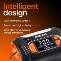 Air compressor Tyre pump max. 6.9 bar LCD display 12V OSRAM TYREinflate 2130