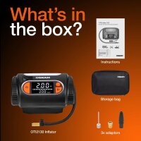 Air compressor Tyre pump max. 6.9 bar LCD display 12V OSRAM TYREinflate 2130