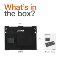 Batterieladegerät 2,4A 2,2m Kabel OSRAM BATTERYcharge für Solarbetrieb 20W