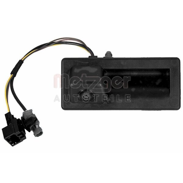 Tailgate Handle with microswitch plastic black METZGER for VW TIGUAN