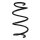 Suspension spring set front coil spring 296mm SPIDAN for SMART FORFOUR