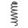 Suspension spring set rear coil spring 402mm SPIDAN for PEUGEOT PARTNER