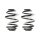 Suspension spring set rear coil spring 232mm SPIDAN for CHEVROLET LANOS