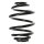 Suspension spring set rear coil spring 232mm SPIDAN for CHEVROLET LANOS