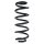 Suspension spring set rear coil spring 295mm SPIDAN for VW GOLF V