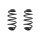 Fahrwerksfeder-Set hinten Schraubenfeder 308mm SPIDAN für OPEL ASTRA J