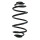 Suspension spring set rear coil spring 293mm SPIDAN for OPEL ASTRA G