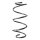 Suspension spring set front coil spring 351mm SPIDAN for RENAULT MODUS
