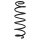 Rear suspension spring set coil spring 377mm SPIDAN for RENAULT