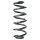 Suspension spring set rear coil spring 296mm SPIDAN for OPEL ASTRA K