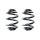 Suspension spring set rear coil spring 227mm SPIDAN for BMW 3 Compact