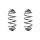 Fahrwerksfeder-Set hinten Schraubenfeder 386mm SPIDAN für RENAULT KANGOO Rapid