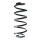 Suspension spring set rear coil spring 290mm SPIDAN for AUDI TT 8J3