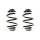 Suspension spring set rear coil spring 279mm SPIDAN for OPEL OMEGA B