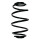 Suspension spring set rear coil spring 285mm SPIDAN for OPEL ASTRA G