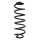 Suspension spring set rear coil spring 334mm SPIDAN for SKODA RAPID NH3