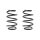 Suspension spring set front coil spring 259mm SPIDAN for SEAT LEON 1P1