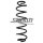 Fahrwerksfeder-Set hinten Schraubenfeder 365mm SPIDAN für SEAT LEON SC