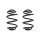 Suspension spring set rear coil spring 253mm SPIDAN for OPEL MOKKA