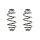 Fahrwerksfeder-Set hinten Schraubenfeder 317mm SPIDAN für OPEL ASTRA G
