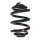 Fahrwerksfeder-Set hinten Schraubenfeder 280mm SPIDAN für VW TRANSPORTER T4