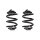 Suspension spring set rear coil spring 280mm SPIDAN for VW TRANSPORTER T4