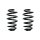 Suspension spring set rear coil spring 256mm SPIDAN for AUDI A4 B7