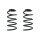 Suspension spring set rear coil spring 254mm SPIDAN for OPEL CORSA D