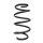Suspension spring set front coil spring 279mm SPIDAN for SEAT LEON 1P1