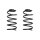 Fahrwerksfeder-Set hinten Schraubenfeder 243mm SPIDAN für OPEL CORSA D