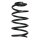 Suspension spring set rear coil spring 243mm SPIDAN for OPEL CORSA D