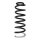 Suspension spring set rear coil spring 329mm SPIDAN for CITROËN C5 III