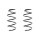 Suspension spring set front coil spring 356mm SPIDAN for OPEL VECTRA C