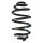 Suspension spring set rear coil spring 283mm SPIDAN for VW TRANSPORTER T4