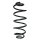 Rear suspension spring set coil spring 377mm SPIDAN for FIAT DOBLO Cargo