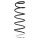 Suspension spring set front coil spring 450mm with sleeve SPIDAN for CITROËN C3