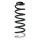 Suspension spring set rear coil spring 344mm SPIDAN for CITROËN C5 III