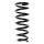 Suspension spring set rear coil spring 296mm SPIDAN for TOYOTA AVENSIS estate