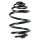 Suspension spring set rear coil spring 233mm SPIDAN for OPEL CORSA B