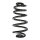 Suspension spring set rear coil spring 291mm SPIDAN for AUDI A4 B6