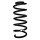 Suspension spring set rear coil spring 244mm SPIDAN for RENAULT CLIO IV