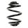 Suspension spring set rear coil spring 227mm SPIDAN for RENAULT KANGOO KC0/1