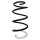 Suspension spring set front coil spring 328mm with sleeve SPIDAN for i20 II