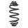 Suspension spring set rear coil spring 344mm SPIDAN for OPEL CASCADA W13