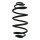 Suspension spring set rear coil spring 305mm SPIDAN for OPEL MERIVA B